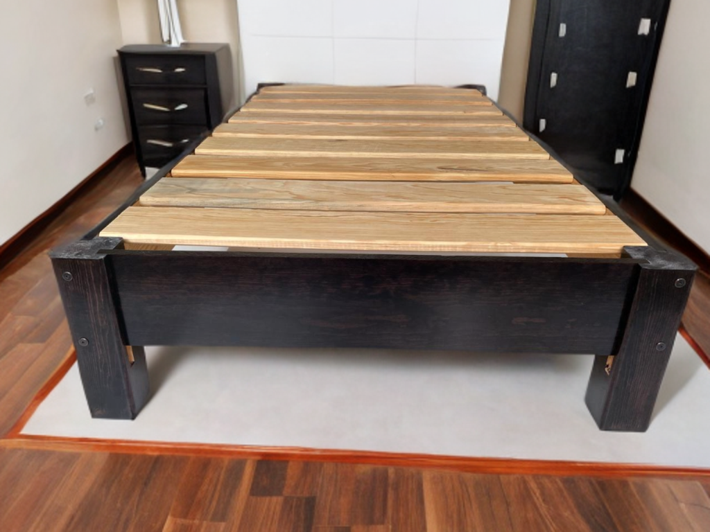 Base De Cama Individual Reforzada Desarmable (Blanco)