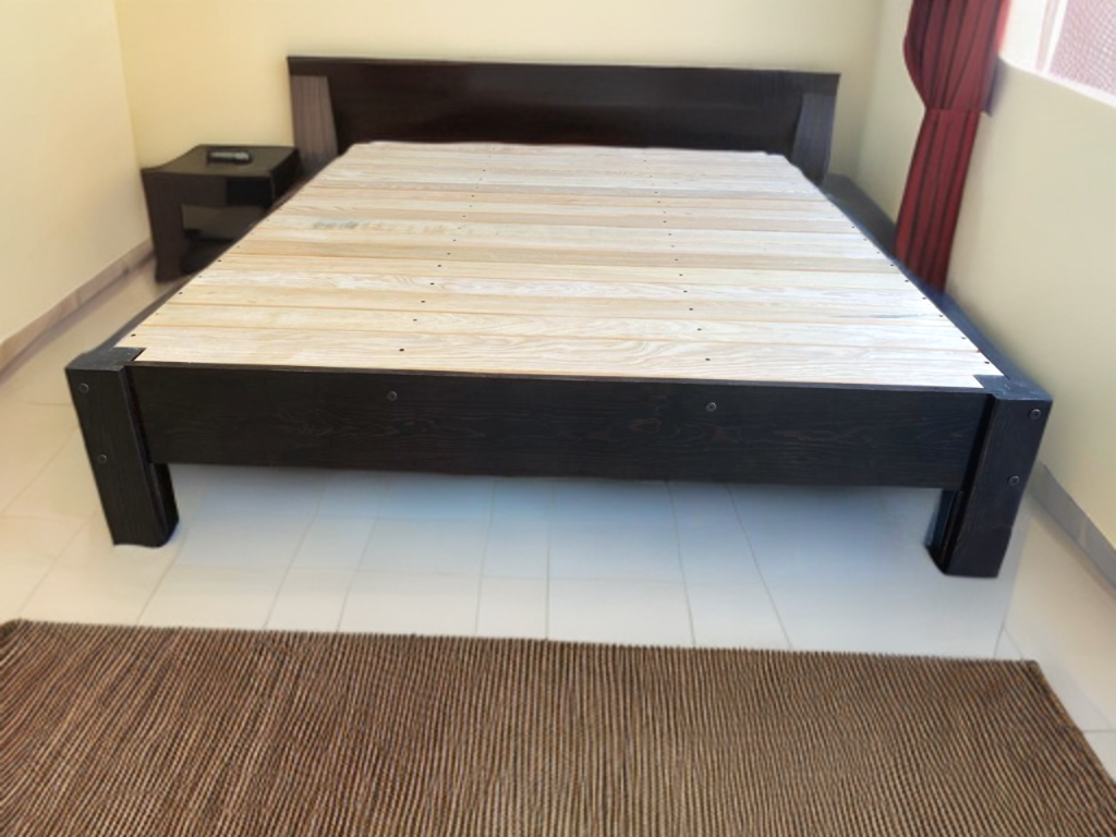 Base De Cama King Size Reforzada Desarmable Cerrada (Blanco)