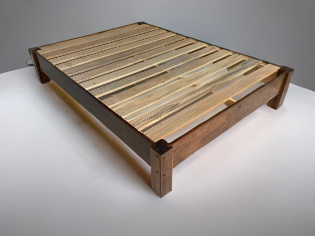 Base De Cama Reforzada Matrimonial Desarmable (Blanco)