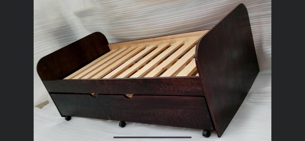 Base De Cama Individual Duplex De Triplay Desarmable (Blanco)